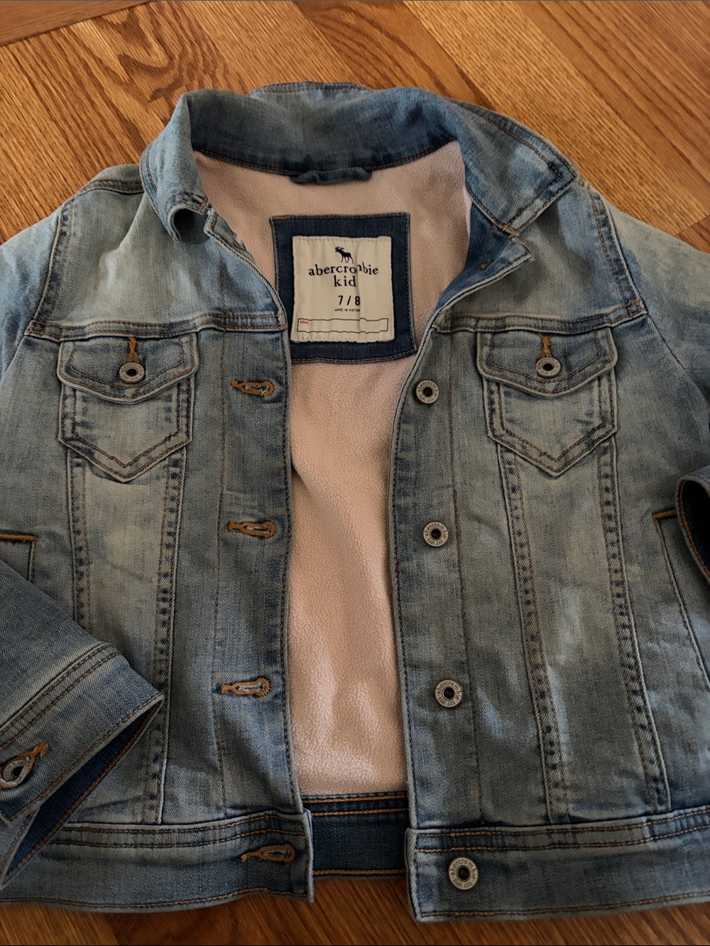 abercrombie kids Light Wash Denim Jacket